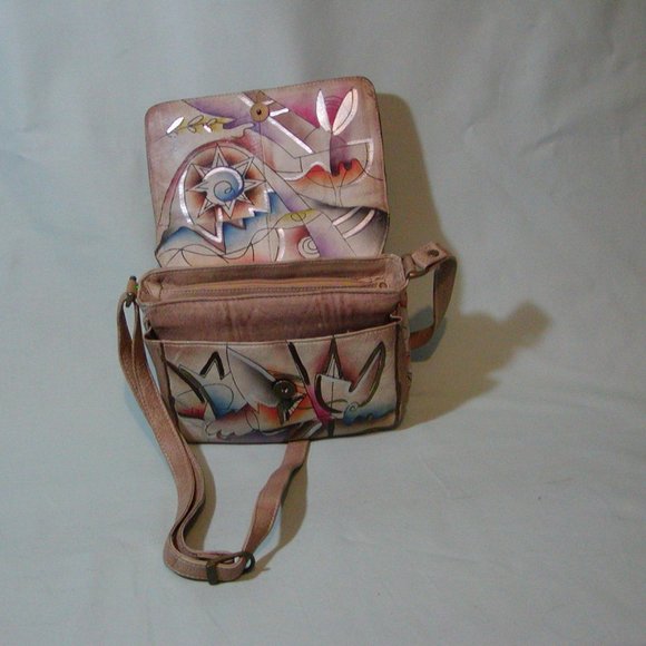 Hand Painted Leather Purse - Picture 2 of 2